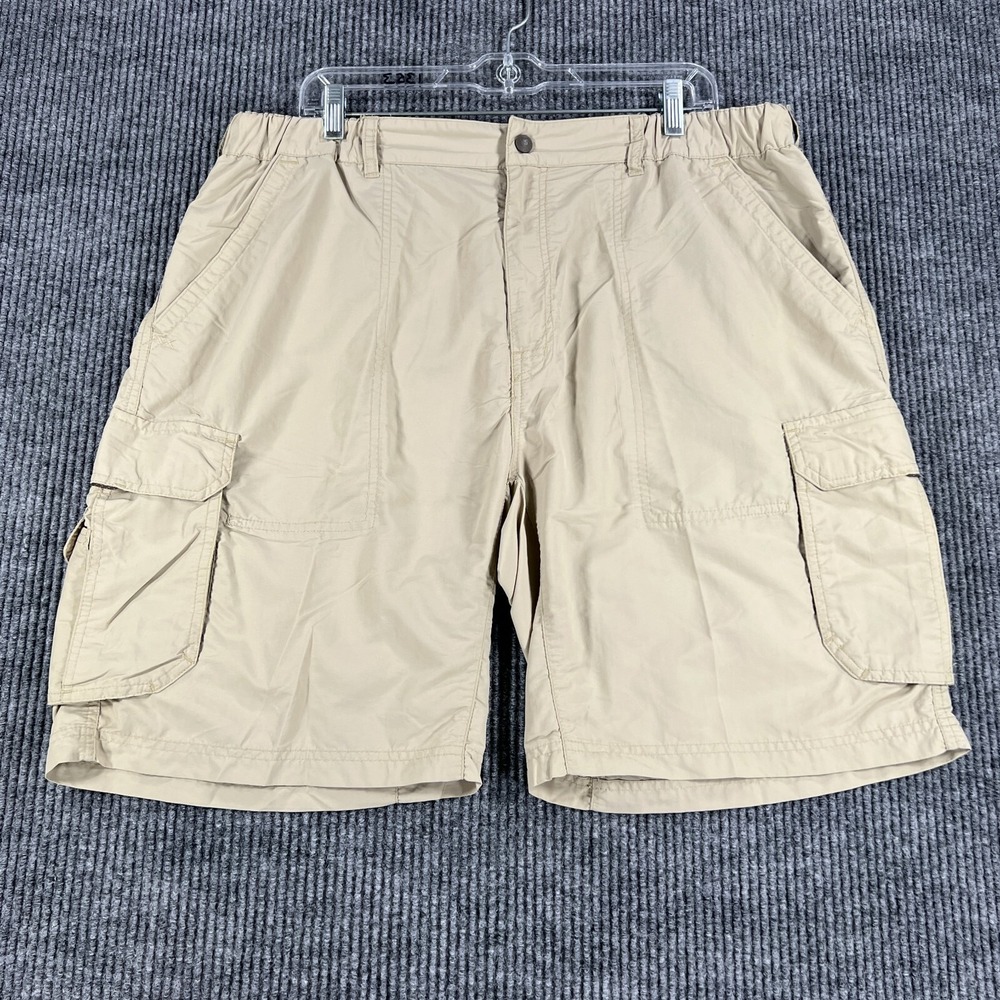 REI Hiking Shorts Mens XL Extra Large Beige Cargo Outdoor Lightweight Nylon